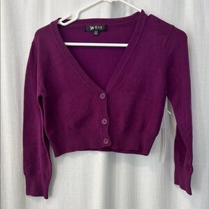 MAK Purple Cropped Sweater
